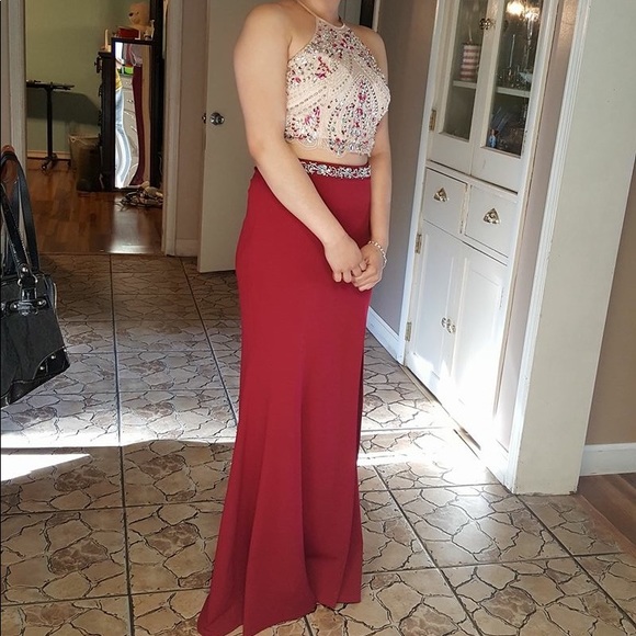 Dresses | 2 Piece Wine Color Prom Dress | Poshmark Dresses | 2 Piece Wine Color Prom Dress | Poshmark
